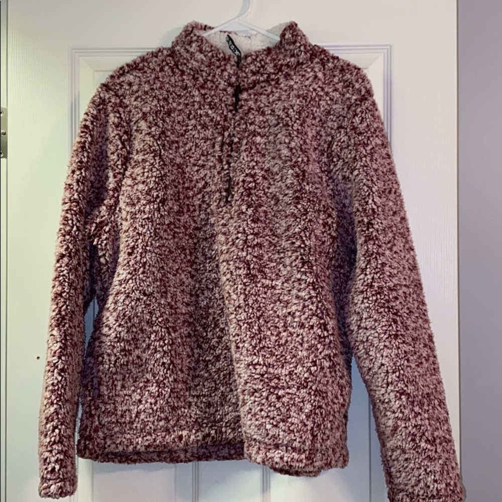 Maroon Sherpa Sweatshirt